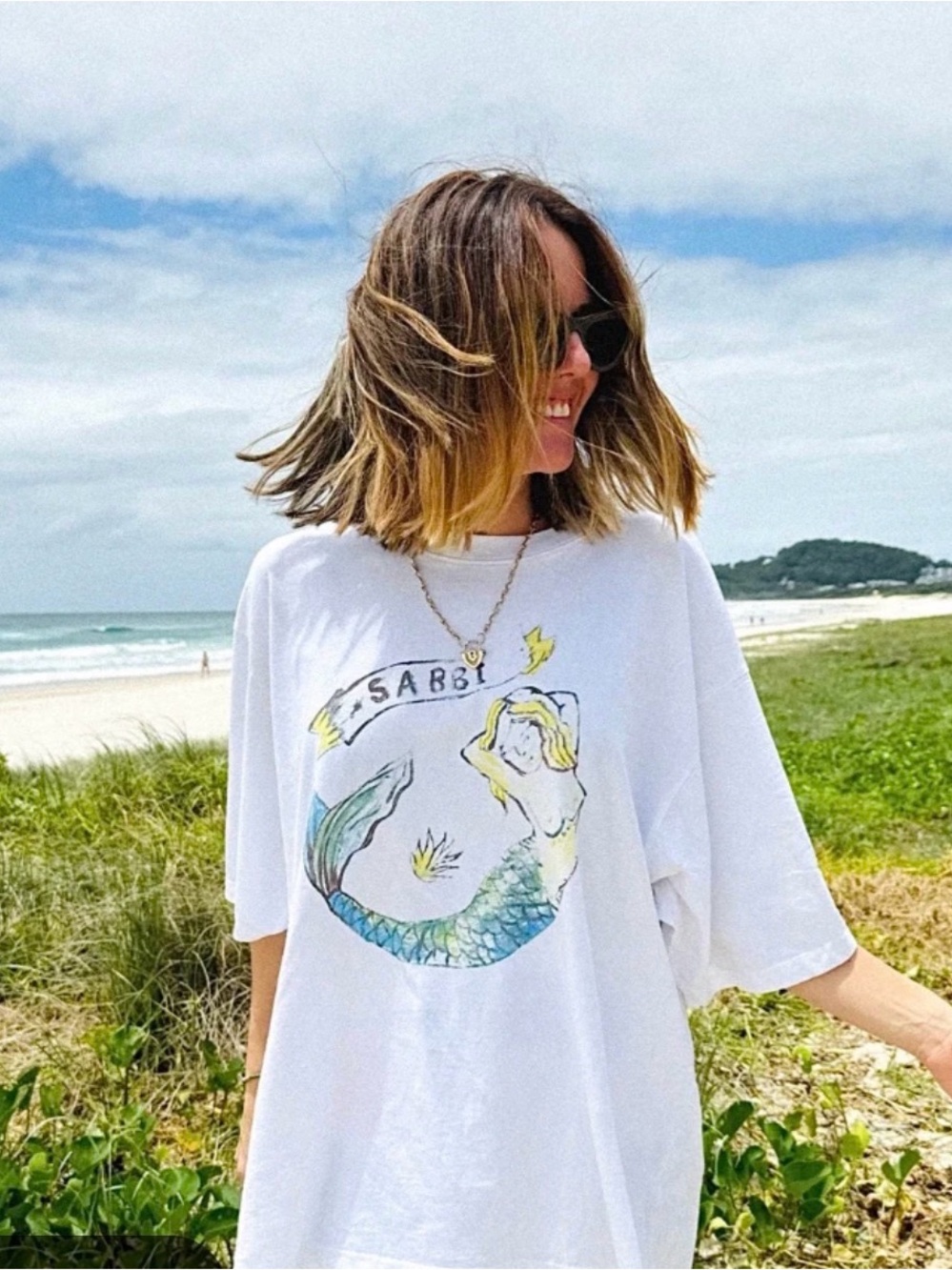 NWT!  Sabbi The Very Oversized Mermaid Tee Short Sleeve M